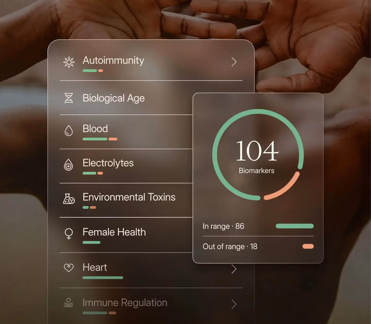 Showcases Function Health app UI 